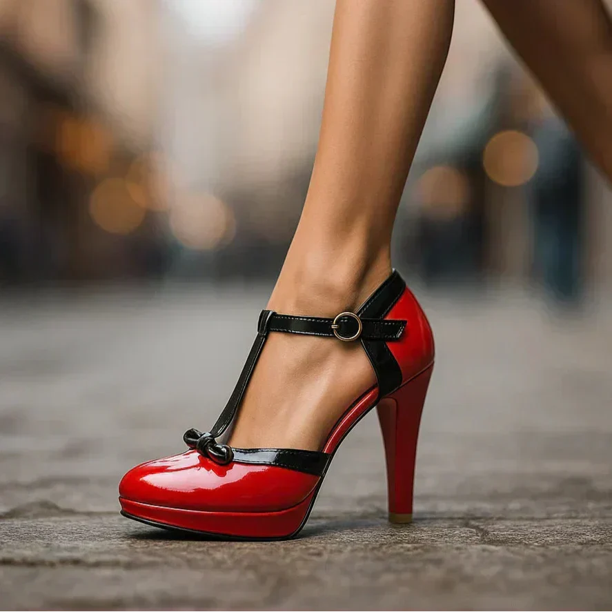 Sophie | Damen Elegante High Heels mit Schleife