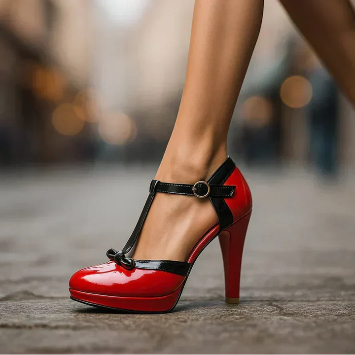 Sophie | Damen Elegante High Heels mit Schleife
