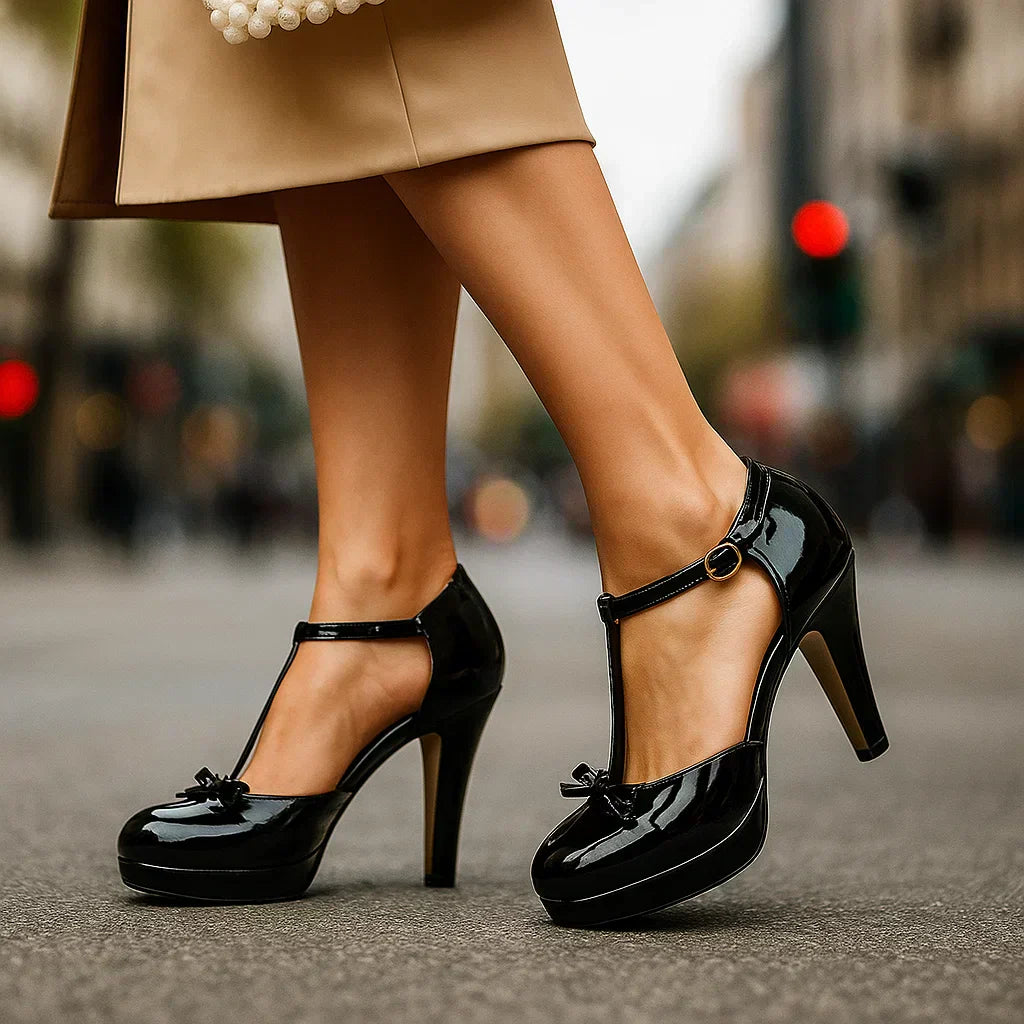 Sophie | Damen Elegante High Heels mit Schleife