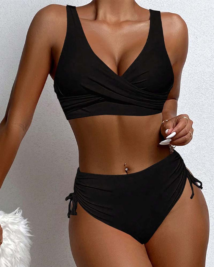 Alexandra | Damen Sommer V-Ausschnitt Bikini Badeanzug