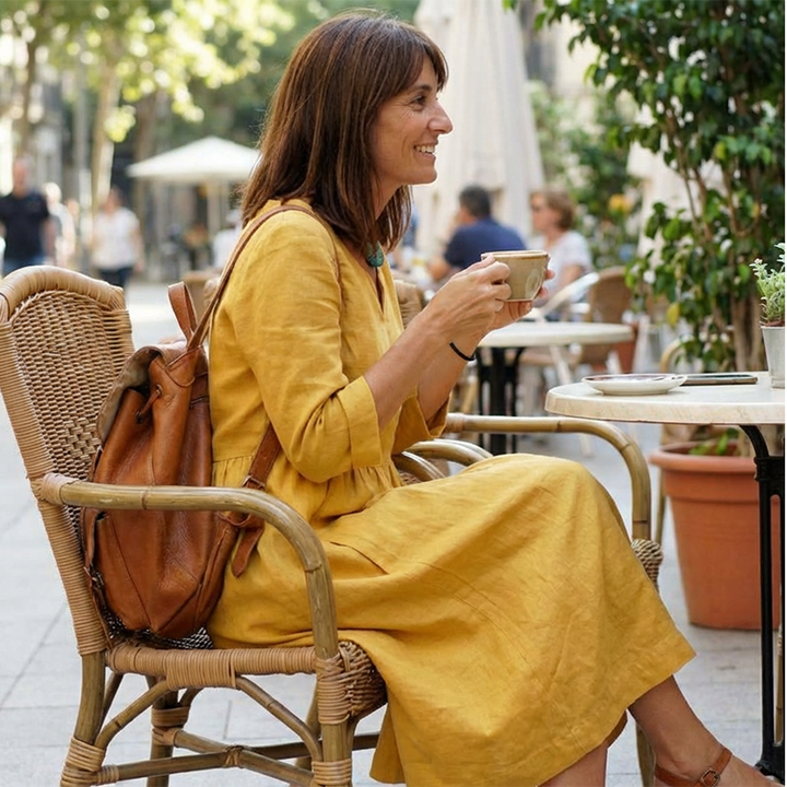 Mila | Damen Kerbausschnitt Lässiges Sommerkleid