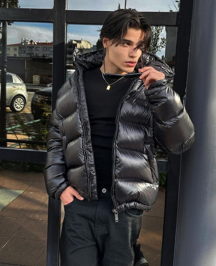 Robert | Herren Warme Steppjacke mit Kapuze