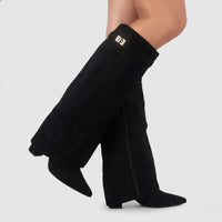 Katja | Damen Kniehohe Wildlederstiefel