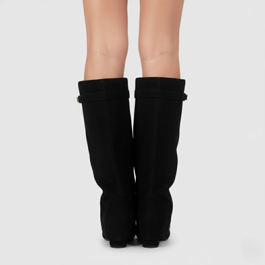 Katja | Damen Kniehohe Wildlederstiefel