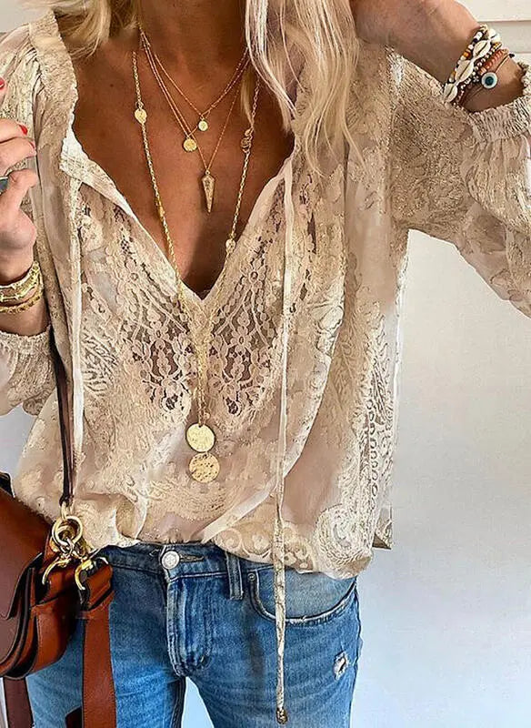 Olivia | Damen Lässige Boho Bluse
