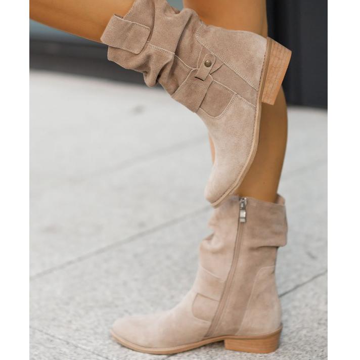 Hena | Damen Vielseitige Wildleder Stiefeletten Absatz