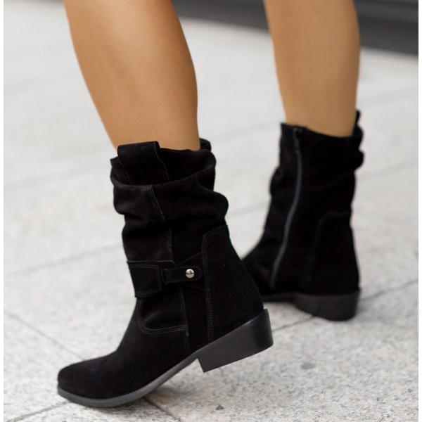 Hena | Damen Vielseitige Wildleder Stiefeletten Absatz