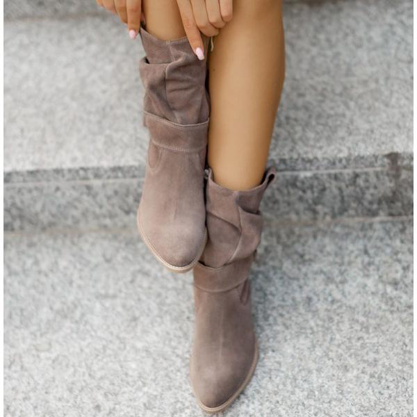 Hena | Damen Vielseitige Wildleder Stiefeletten Absatz