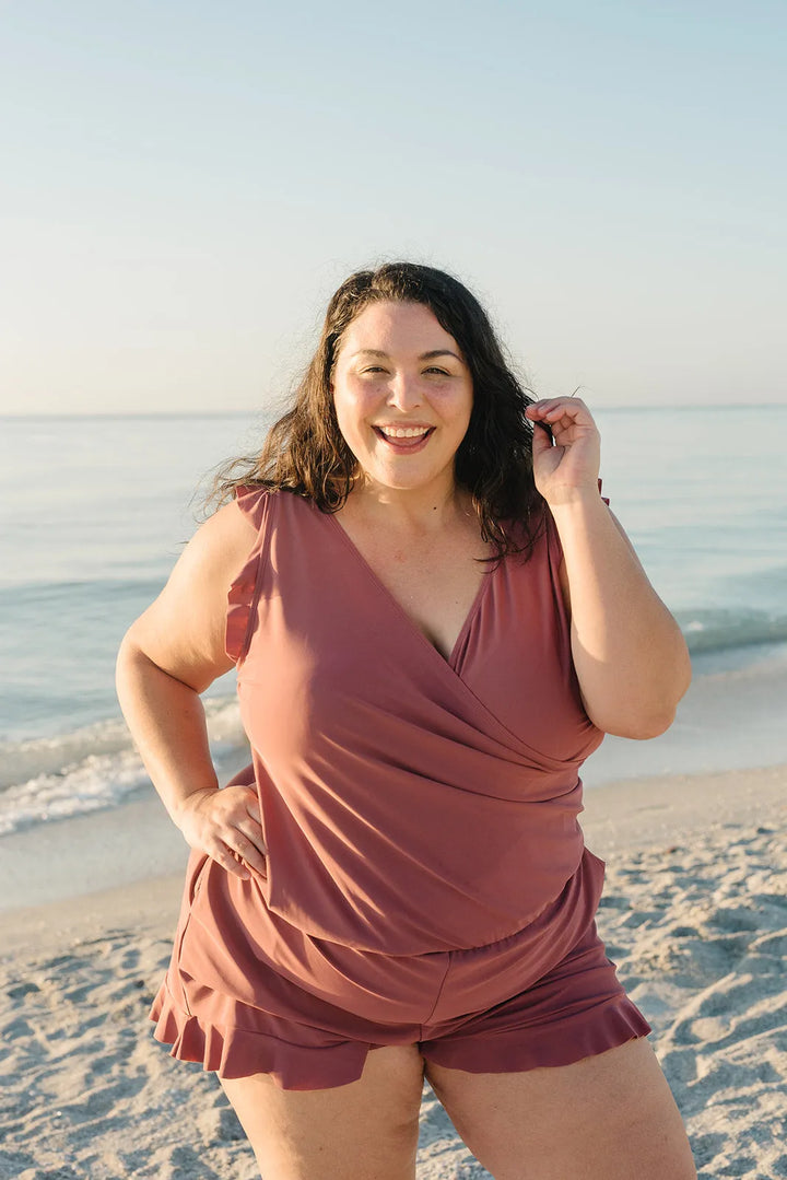 Veronika | Damen Beach Badeanzug Mit Bauchabdeckung