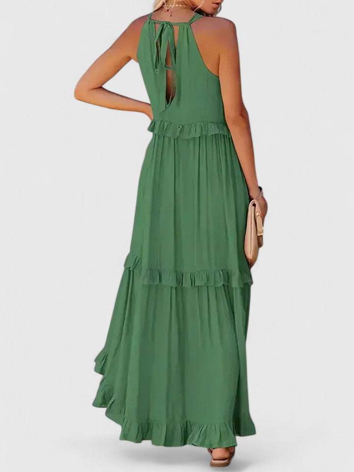Madeleine | Damen Elegantes Drapiertes Maxikleid