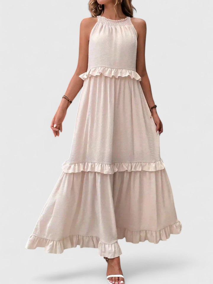 Madeleine | Damen Elegantes Drapiertes Maxikleid