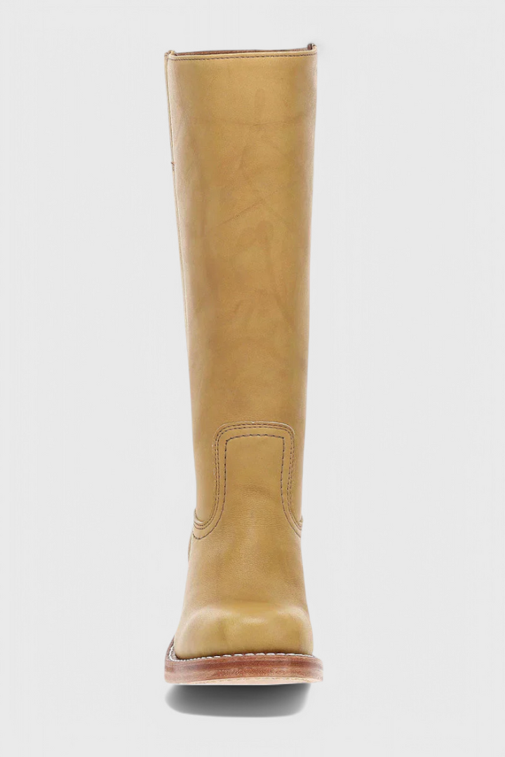 Anja | Damen Klassiker Kniehohe Lederstiefel