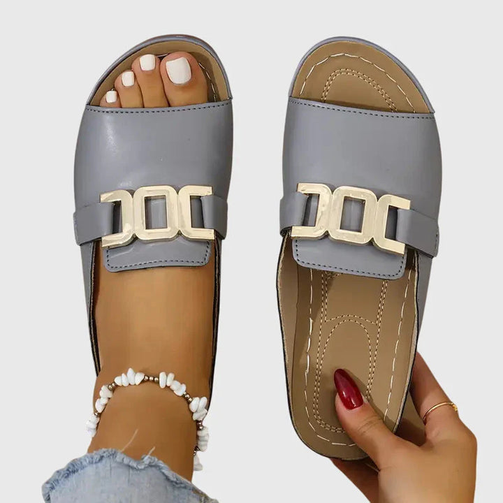 Corinne | Damen Orthopädische Slip-On Sandalen Mit Schnalle