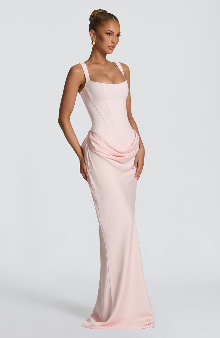 Lotte | Abito elegante drappeggiato da donna per invitata a matrimonio