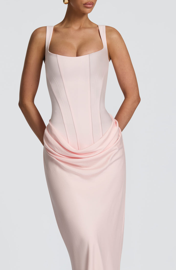Lotte | Abito elegante drappeggiato da donna per invitata a matrimonio