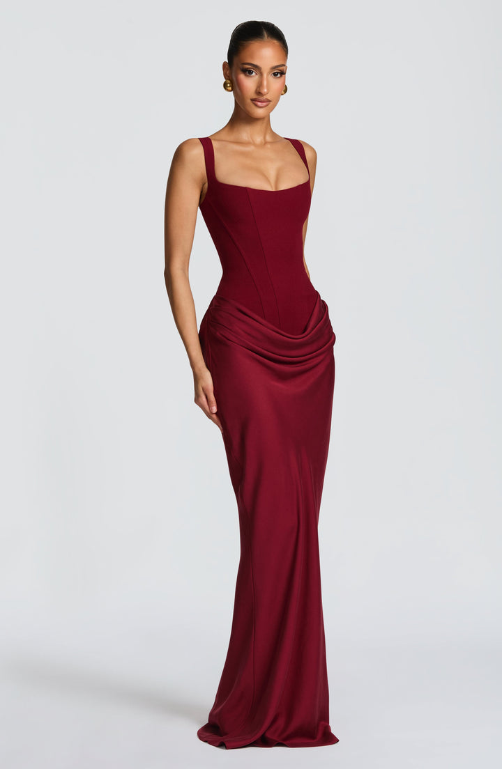 Lotte | Abito elegante drappeggiato da donna per invitata a matrimonio