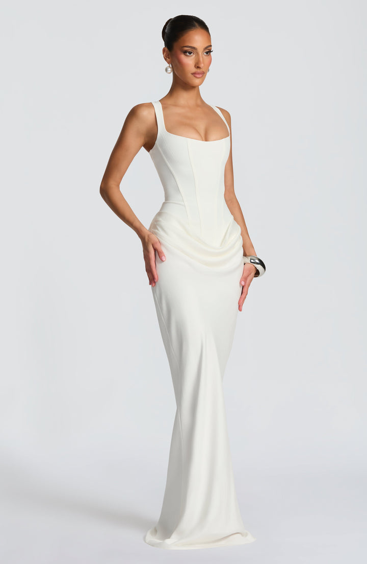 Lotte | Abito elegante drappeggiato da donna per invitata a matrimonio