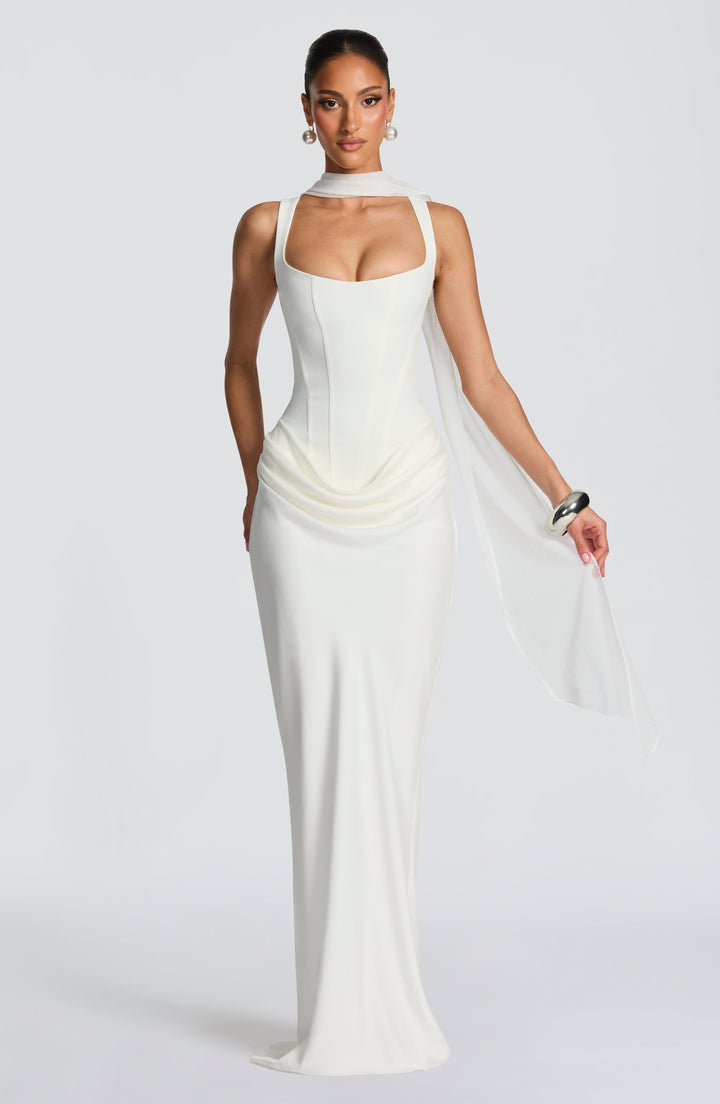 Lotte | Abito elegante drappeggiato da donna per invitata a matrimonio