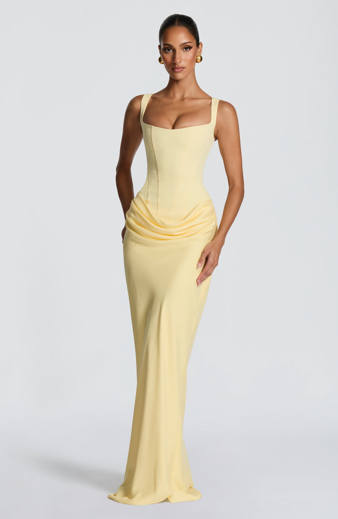 Lotte | Abito elegante drappeggiato da donna per invitata a matrimonio