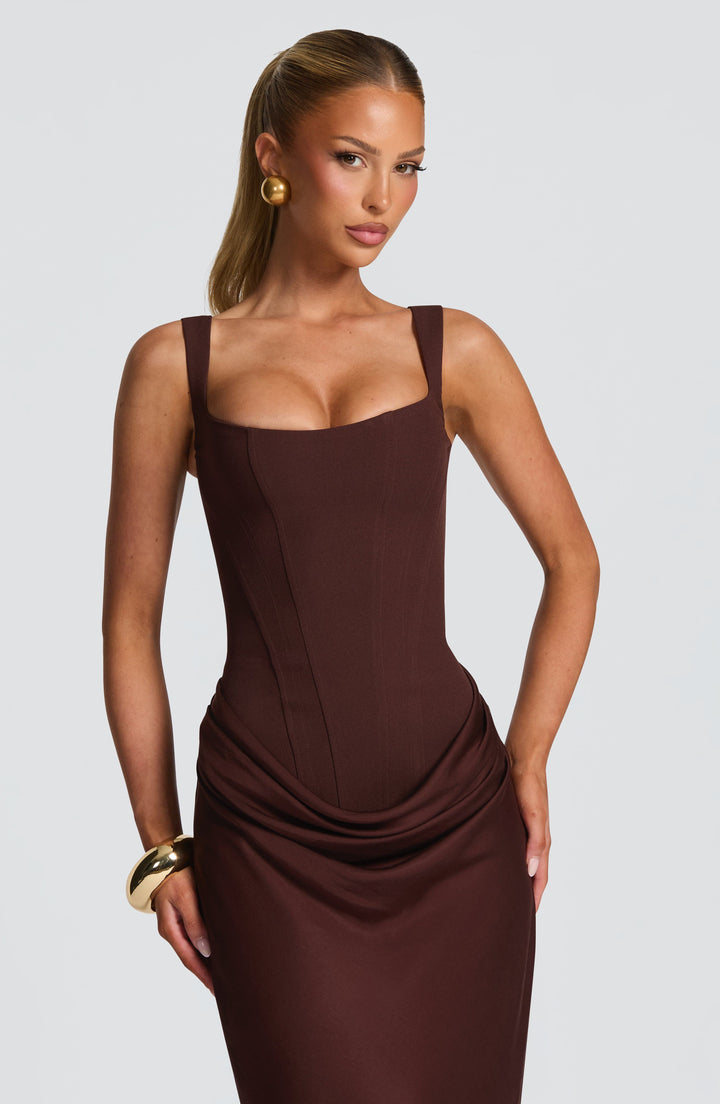 Lotte | Abito elegante drappeggiato da donna per invitata a matrimonio