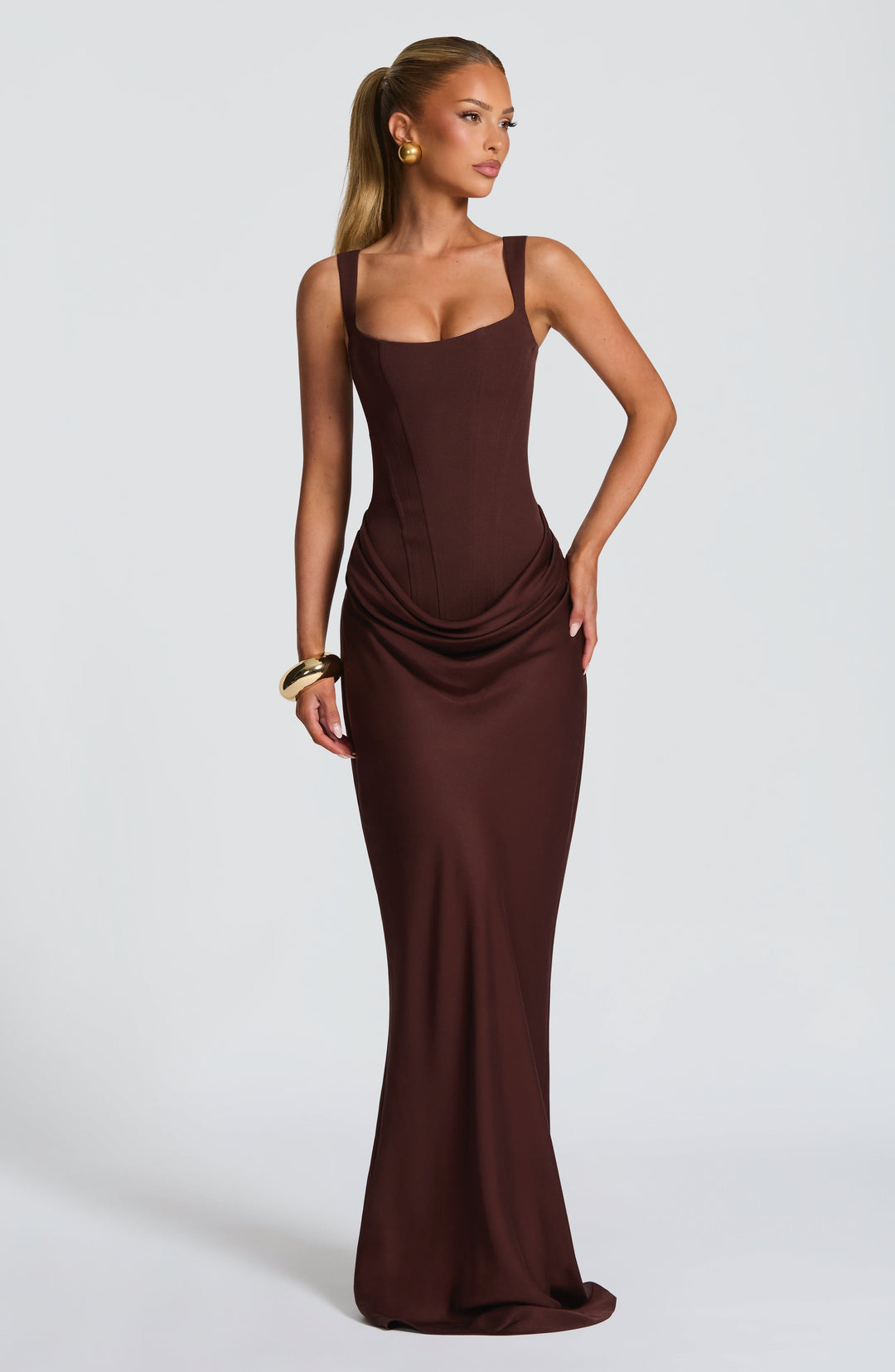 Lotte | Abito elegante drappeggiato da donna per invitata a matrimonio
