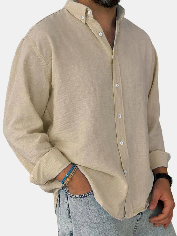 Kaeron | Herren Sommer Button Down Langarm Hemd