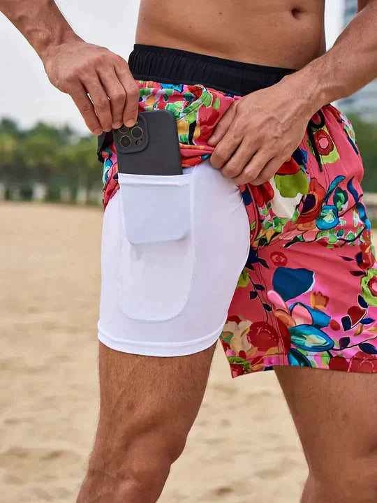 Leon | Herren Sportlicher Slim Fit Badehose mit Innenfutter