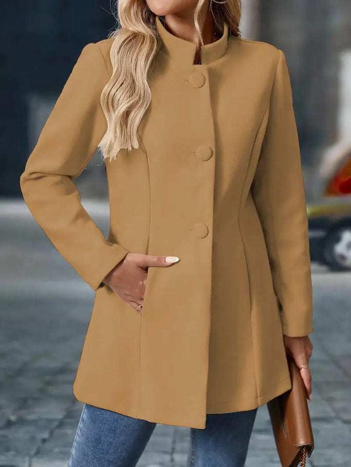 Lia | Damen Eleganter Herbstmantel mit Knöpfen