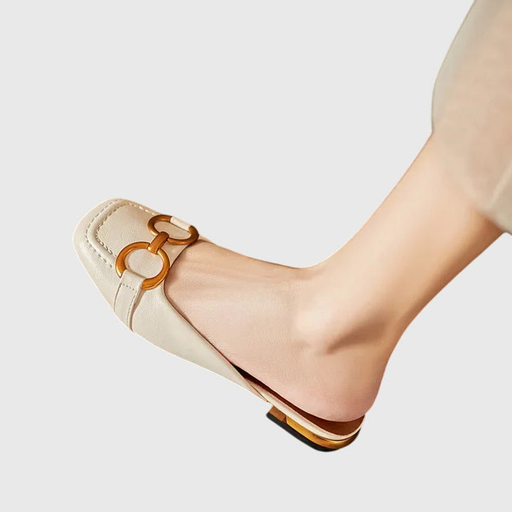 Kim | Damen Sommer Geschlossene Slip-on Pantoletten