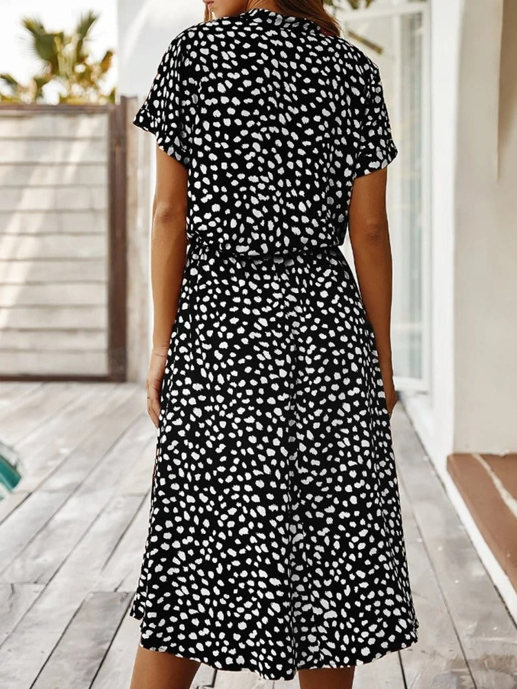 Felicitas | Damen Lässiges Bedrucktes Hemdkleid