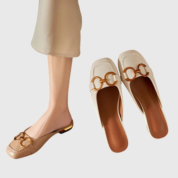 Kim | Damen Sommer Geschlossene Slip-on Pantoletten
