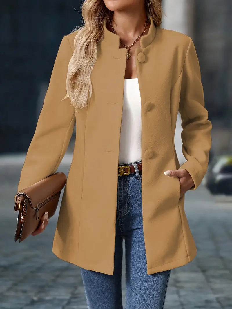 Lia | Damen Eleganter Herbstmantel mit Knöpfen
