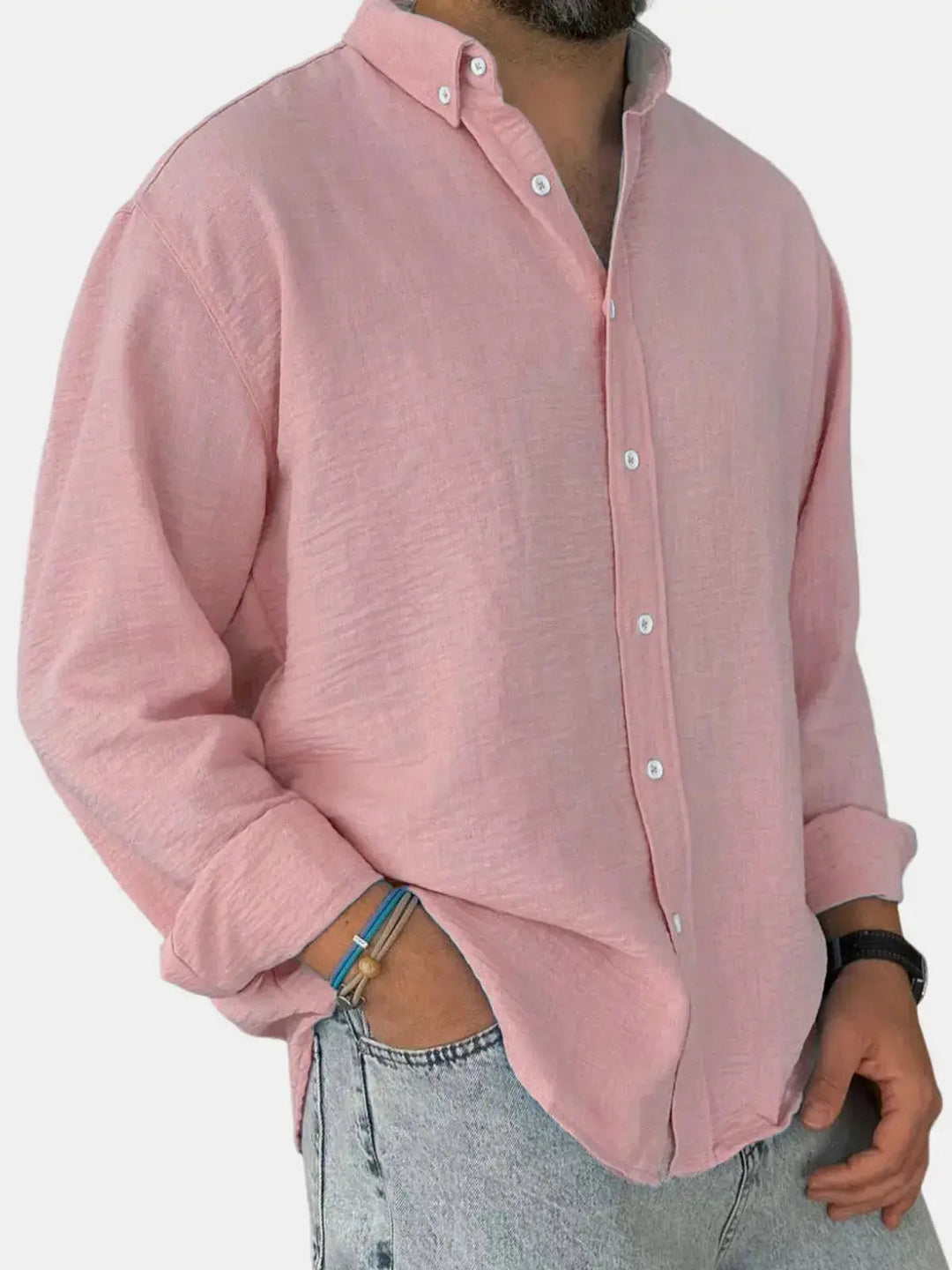 Kaeron | Herren Sommer Button Down Langarm Hemd