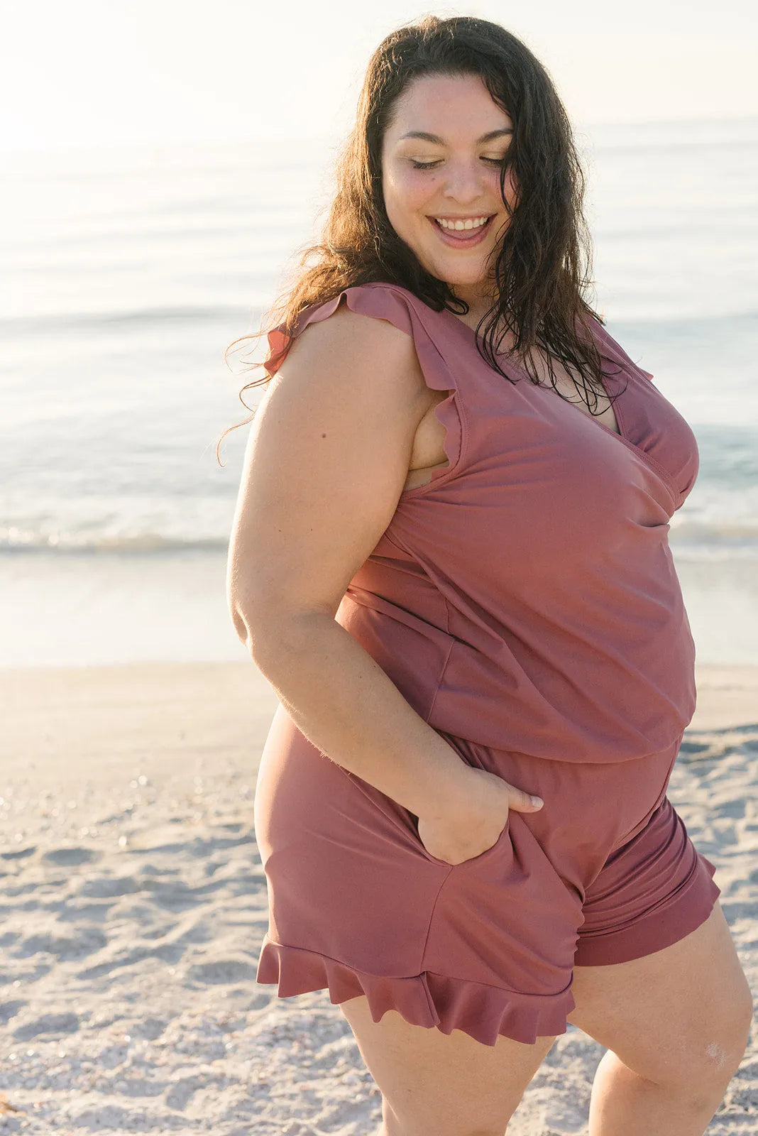 Veronika | Damen Beach Badeanzug Mit Bauchabdeckung