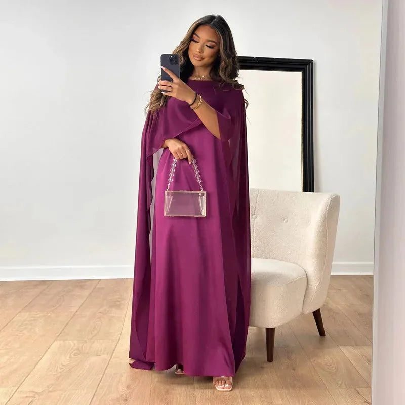 Luitgard | Damen Hochzeitsgast Maxikleid mit Cape für besondere Anlässe