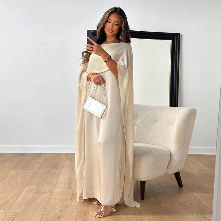 Luitgard | Damen Hochzeitsgast Maxikleid mit Cape für besondere Anlässe
