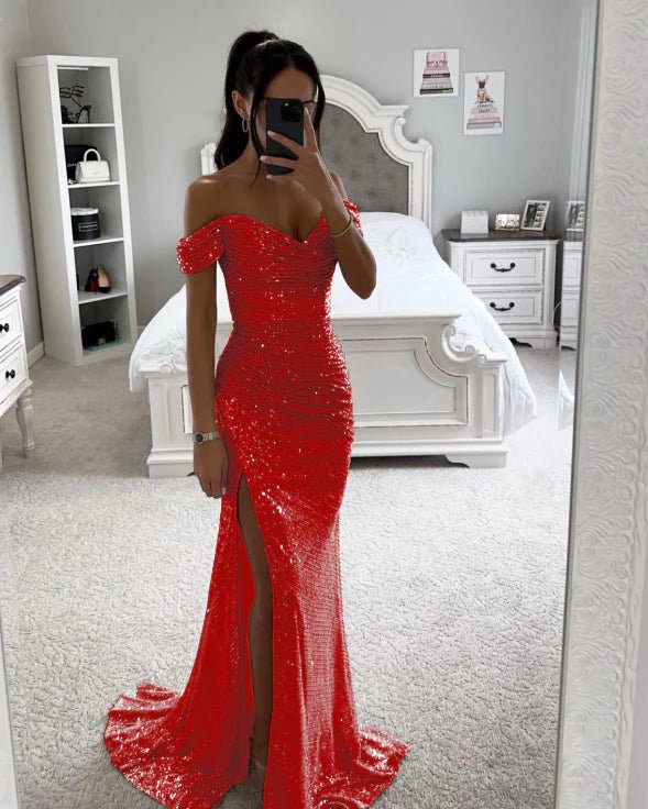 Sibylle | Damen Elegantes Abend Maxikleid mit Strasssteinen