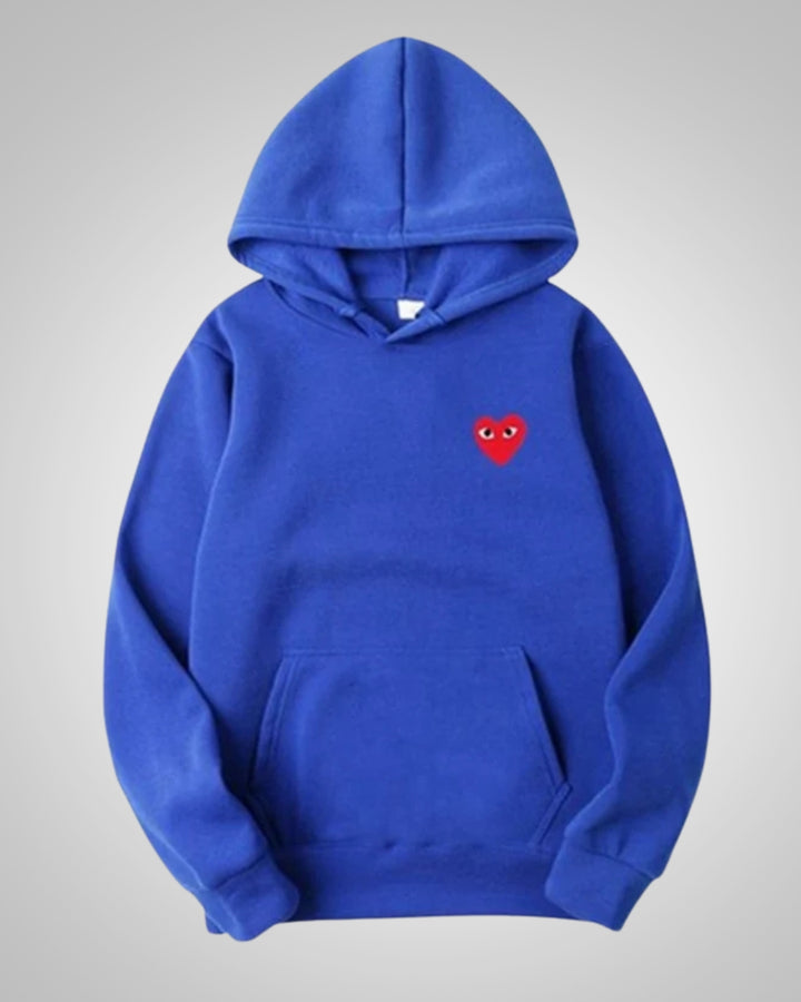 Cora | Damen Modischer Baumwoll Hoodie mit Herz