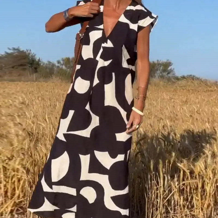 Mila | Damen Ärmellos Maxi Sommerkleid