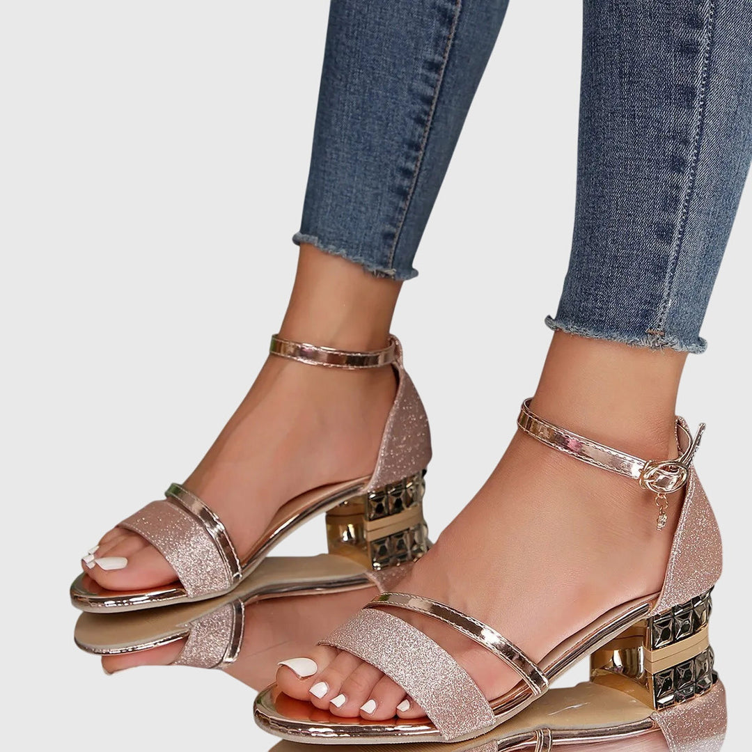 Yara | Damen Orthopädische Riemchen Sandalen mit niedrigem Absatz