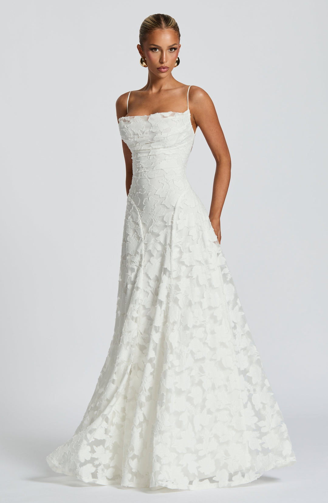Lisanne | Damen Elegantes Besticktes Maxi Abendkleid