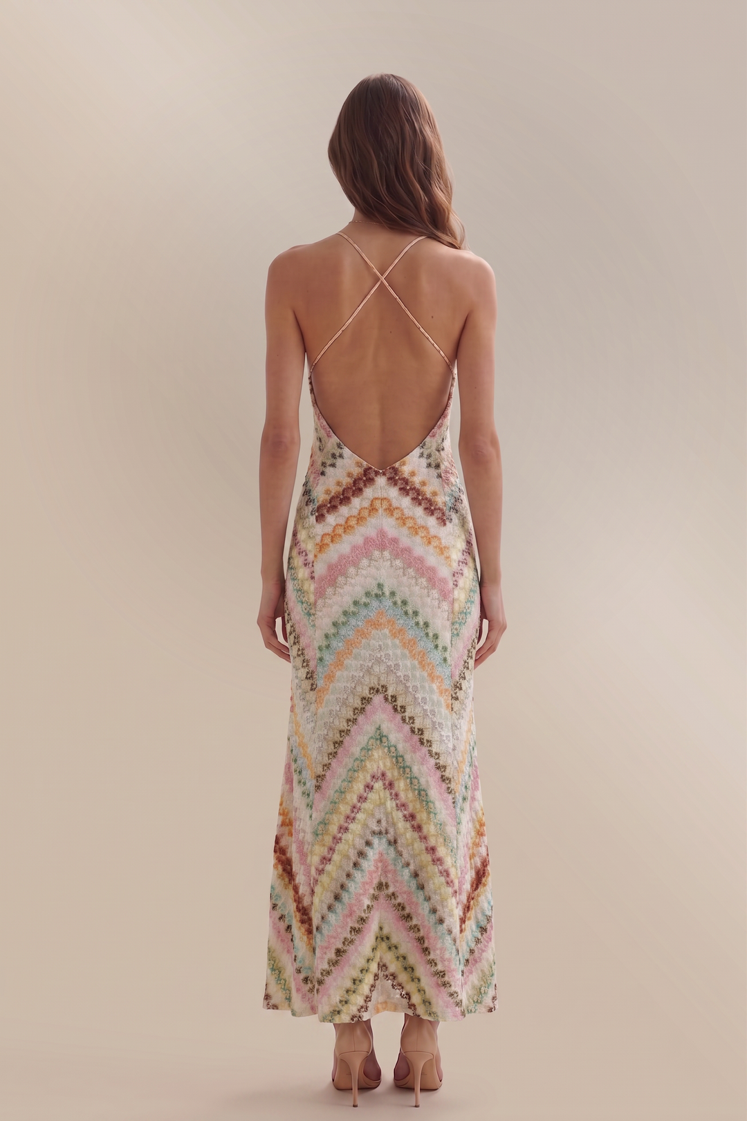 Marina | Damen Elegantes V-Ausschnitt Sommer Maxikleid
