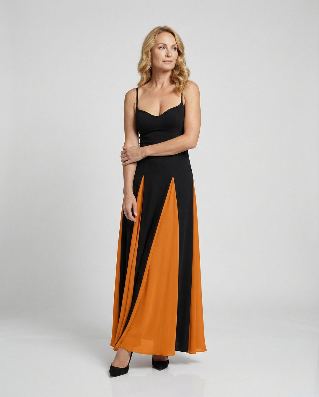 Ida | Damen Elegantes Maxi Abendkleid mit Hohem Schlitz