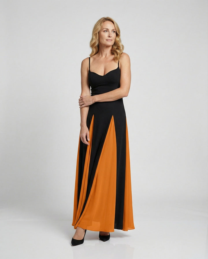 Ida | Damen Elegantes Maxi Abendkleid mit Hohem Schlitz