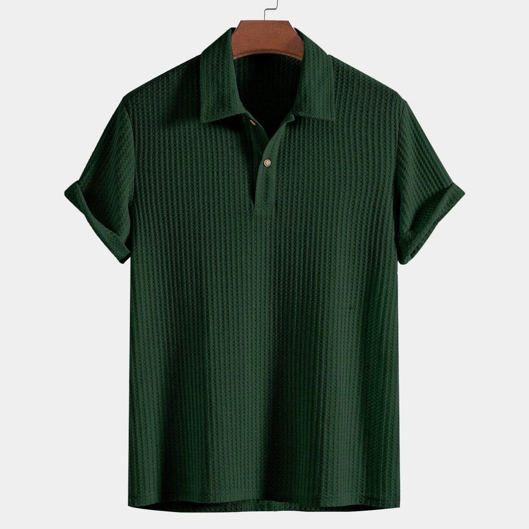 Veyron | Herren Sommer Strukturiertes Kurzarm Poloshirt