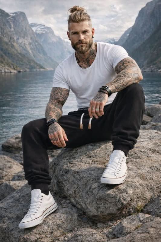 Miles | Herren Sportlicher Kordelzug Jogger