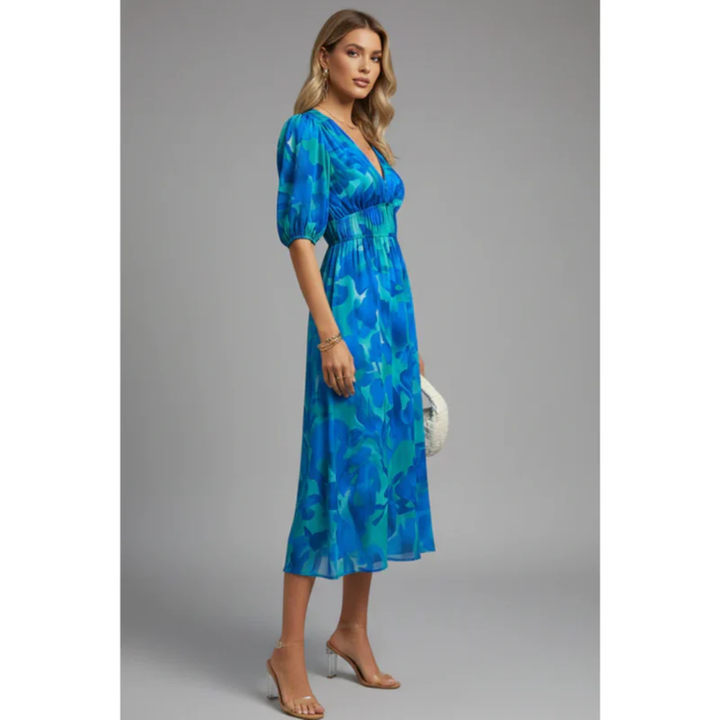 Milla | Damen Sommer Bedrucktes Abendkleid
