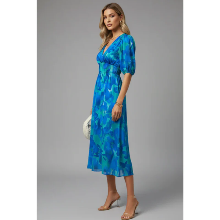 Milla | Damen Sommer Bedrucktes Abendkleid