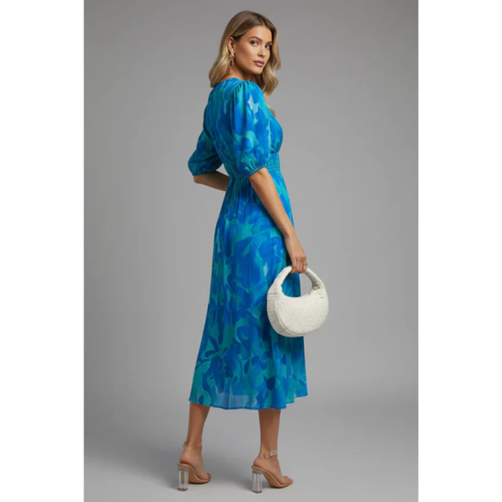 Milla | Damen Sommer Bedrucktes Abendkleid