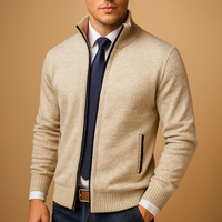 Leo | Herren Klassischer Strick Reißverschluss Cardigan